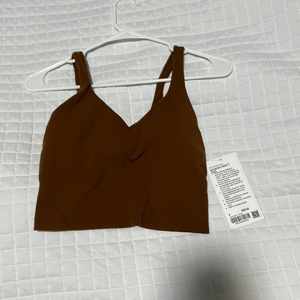 brown brand new align tank top size 4